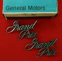 All Grand Prix used emblems will have studs broke off the back.  These are General Motors new old stock that are perfect!